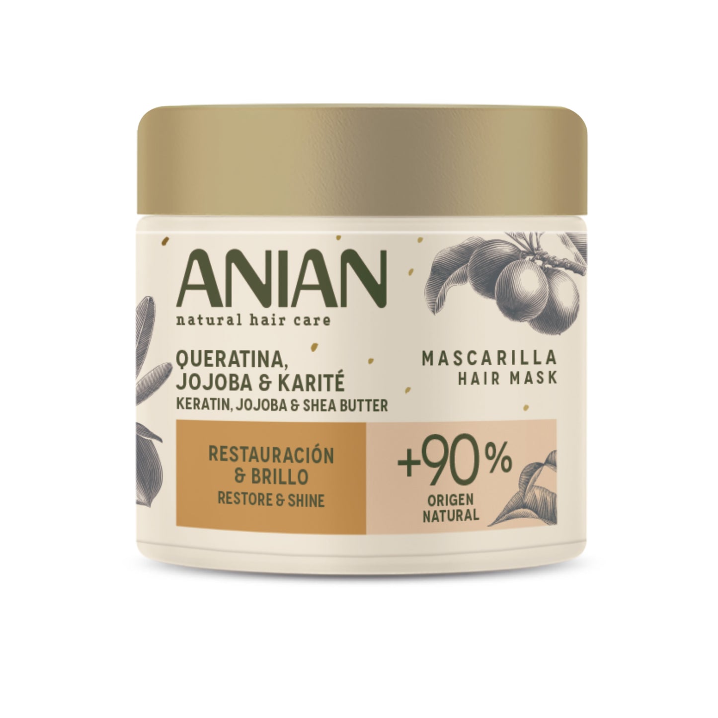ANIAN - HAIR MASK KERATINE, JOJOBA & SHEA BUTTER 350ML